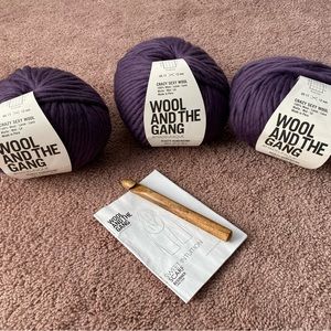 Wool And the Gang Scarf Crochet Kit Beginner Purple Sweet Inspiration New